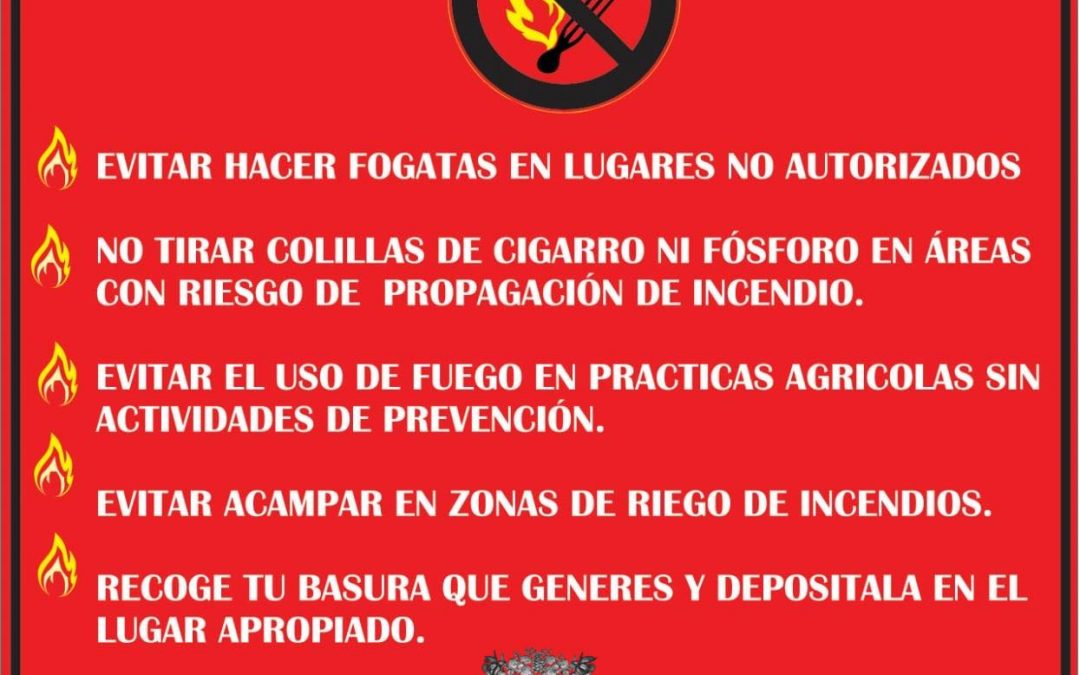 Recomendaciones para evitar incendios forestales.