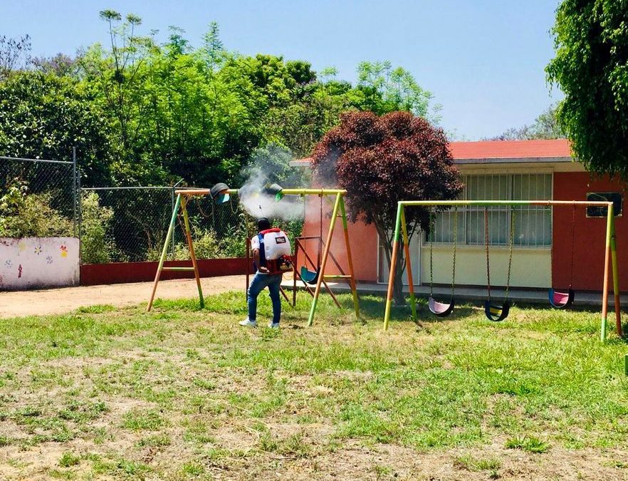 Sanitización de las instalaciones del Jardín de Niños “Brígida García”.