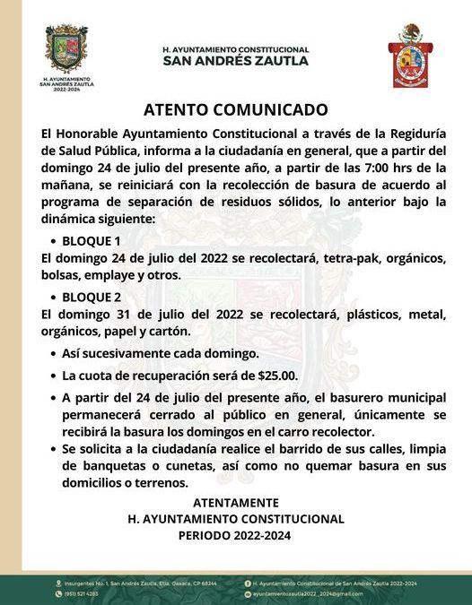 Atento Comunicado