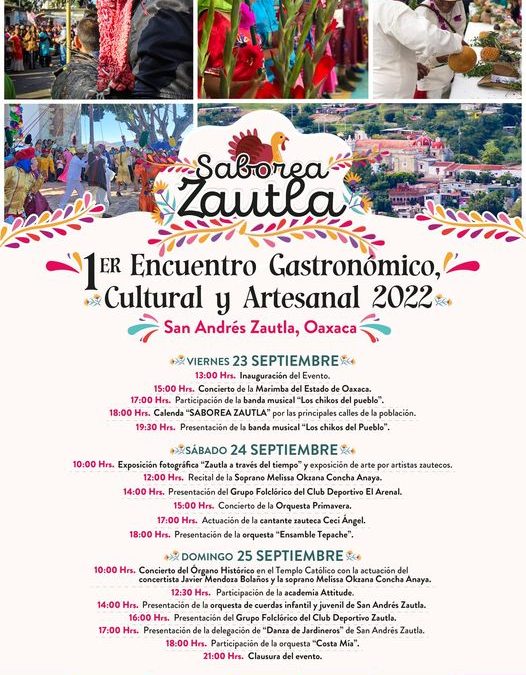 Programa de actividades del «1er. Encuentro Gastronómico, Cultural y Artesanal 2022»