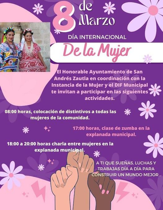 Participa en las actividades del Día Internacional de la Mujer.