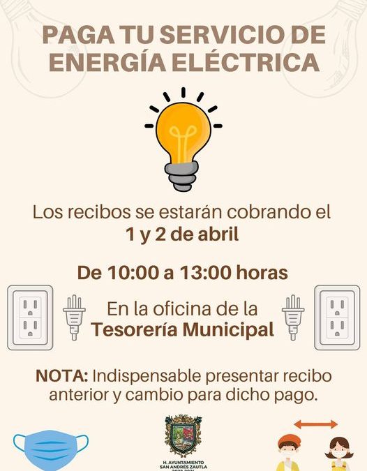 Aún estas a tiempo de pagar tu servicio de energía eléctrica.